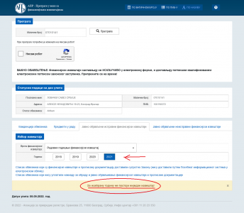 Gde su podaci o poslovanju?
